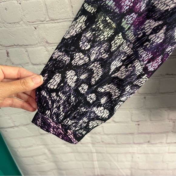 HUNTER BELL Blouse ladies Small colorful asymmetric silk hi/lo artsy - Picture 12 of 12